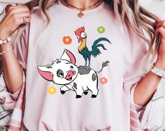 Retro Disneyland Moana Shirt, Moana Hei Hei Pua Maui Matching Shirt, Princess Moana Shirts, Disneyland Princess Shirt, Family Vacation Shirt