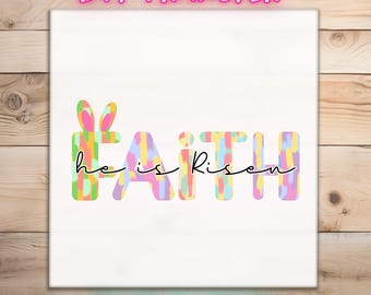 He Is Risen DTF Print, Believer Gift, Religious Inspired Design, Ready To Press, DTF Print, Direct To Film, Gift For Christian