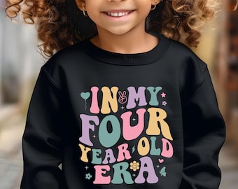 In My Four Year Old Era Shirt, Fourth Birthday Gift For Kids, 4 Year Old Toddler Apparel, 4th Birthday Tees, Magical Birthday Shirt