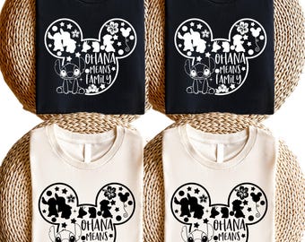 Disney Stitch Ohana Means Love Shirt, Cute Lilo & Stitch Tee, Ohana Family Matching Shirt, Hawaii Disney Trip Tee, Disney Movie Lovers Gift