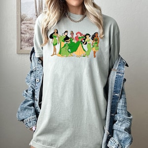Comfort Color Shirt, St Paddy's Princess Shirt, Disney Princess Tee, St Patrick's Tee, Pocahontas Shirt, Ariel Tee, Irish Shirt, Mulan Shirt afbeelding 2