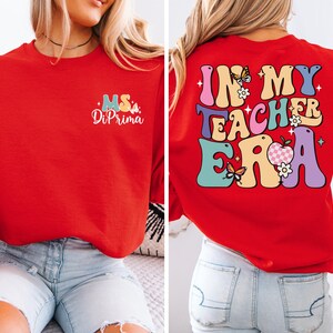 Personalized In My Teacher Era Comfort Shirt, Teacher Squad Shirt, Teacher Appreciation Gift, Butterfly Teacher Shirt, Back To School Shirt
