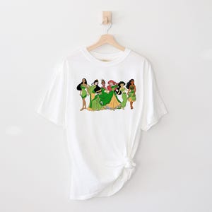Comfort Color Shirt, St Paddy's Princess Shirt, Disney Princess Tee, St Patrick's Tee, Pocahontas Shirt, Ariel Tee, Irish Shirt, Mulan Shirt afbeelding 5