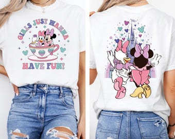 Disney Girls Just Wanna Have Fun Shirt,Disneyland Girls Trip T-Shirt,Disney Besties Sweatshirt, Disneyworld Women Shirts,Disney Girl Mom Tee