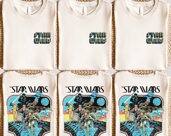 Vintage Star Wars Shirt, Star Wars Two Sided Shirt, Star Wars A New Hope Faded Shirt, Star Wars Disneyland Shirt, Disney Family Shirt