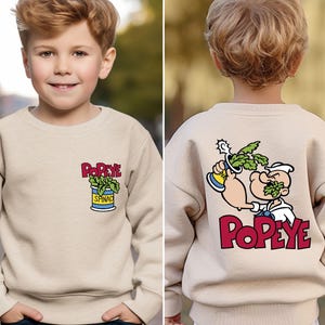 Popeye Eating Spinach Shirt, Classic Cartoon Vintage Tee, Funny Muscle Shirt, Nostalgic Retro Popeye Graphic Shirt, The Sailor Man Shirt