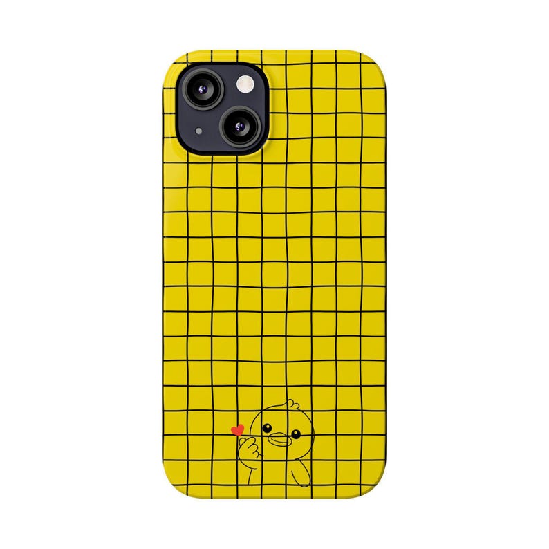 Yellow Grid-telefoonhoesje - slim-fit met grillig kuikentje afbeelding 15