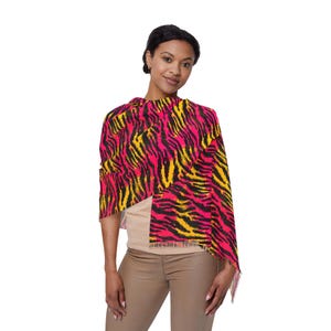 Lebhaft Zebra Print Schal - Leichtes Boho Accessoire