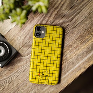 Yellow Grid-telefoonhoesje - slim-fit met grillig kuikentje afbeelding 5