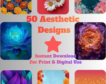 Colorful Digital Art Pack - Mixed Graphics for Canva