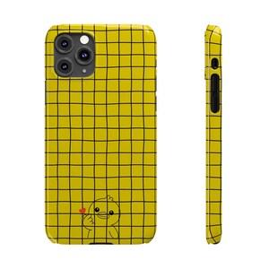 Yellow Grid-telefoonhoesje - slim-fit met grillig kuikentje afbeelding 6