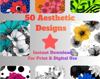Printable Graphics Bundle: 50 Designs for Mugs, Posters, Journals