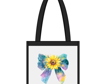 Sunflower Galaxy Bow Tote