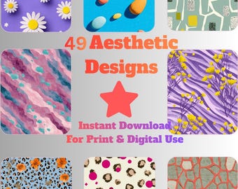 Digital Art Prints: Colorful PNGs - Instant Download