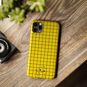 Yellow Grid-telefoonhoesje - slim-fit met grillig kuikentje afbeelding 12