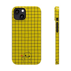 Yellow Grid-telefoonhoesje - slim-fit met grillig kuikentje afbeelding 14