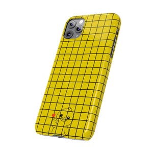 Yellow Grid-telefoonhoesje - slim-fit met grillig kuikentje afbeelding 11