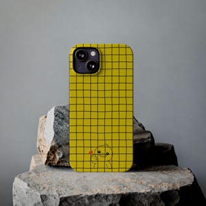 Yellow Grid-telefoonhoesje - slim-fit met grillig kuikentje afbeelding 18