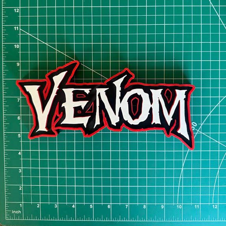 Venom Web Lettering Venom | Logo | Wall Art | Stand | 3D Print - Etsy