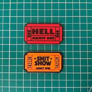 Funny Ticket to Hell/Shit Show Gag Gift