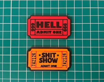 Funny Ticket to Hell/Shit Show Gag Gift
