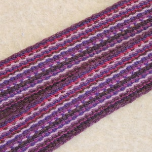 Purple Sash, Handwoven Wool, Strap for Historic Costume, Medieval or Fur Trade Era, SCA