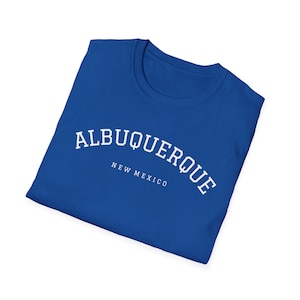 Albuquerque New Mexico Unisex Softstyle T-Shirt, Southwestern Desert Tee, Travel Gift, Road Trip Shirt, Southwest Vacation Top