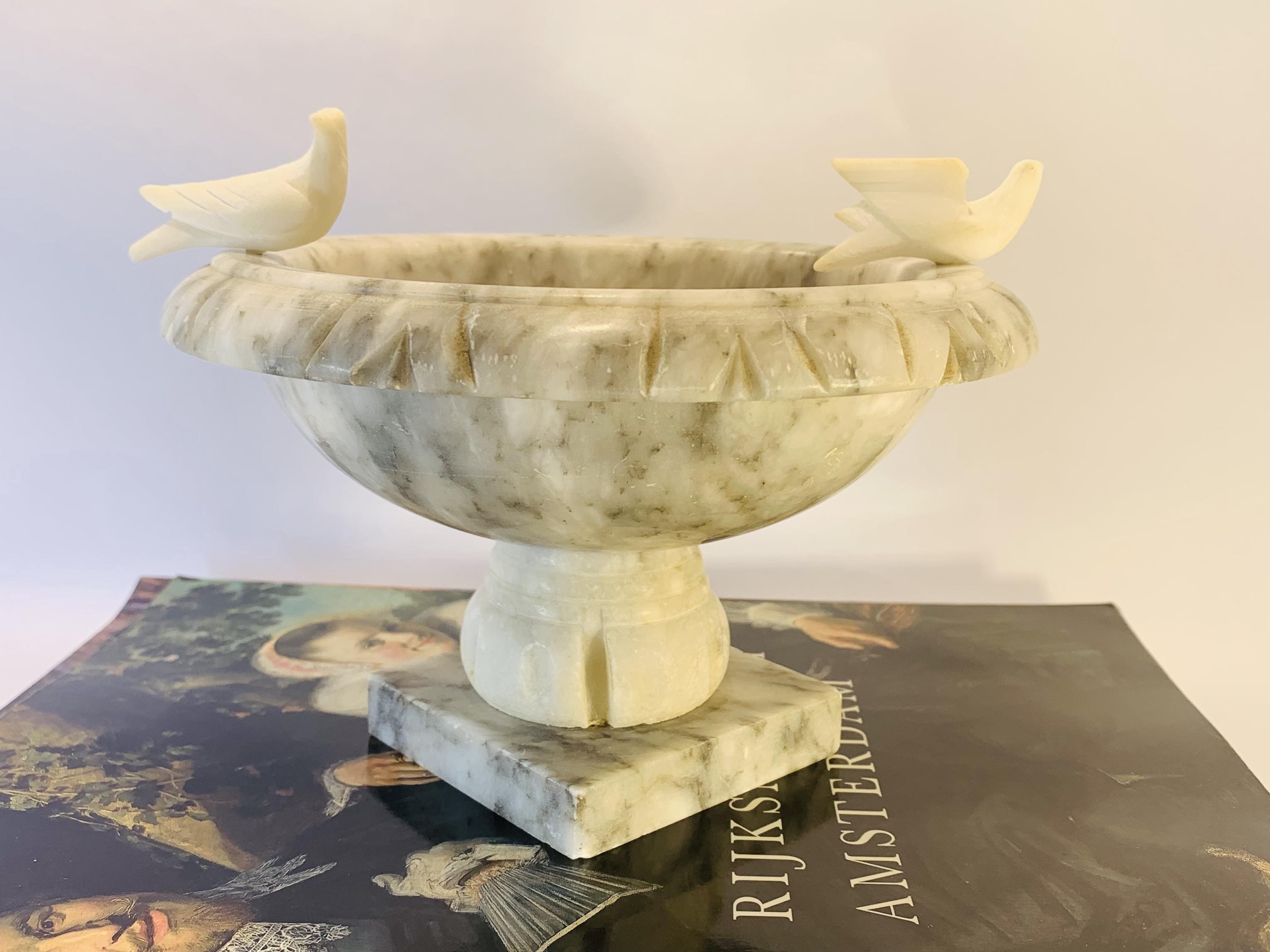 Alabaster Birds for Bird Bath - Etsy