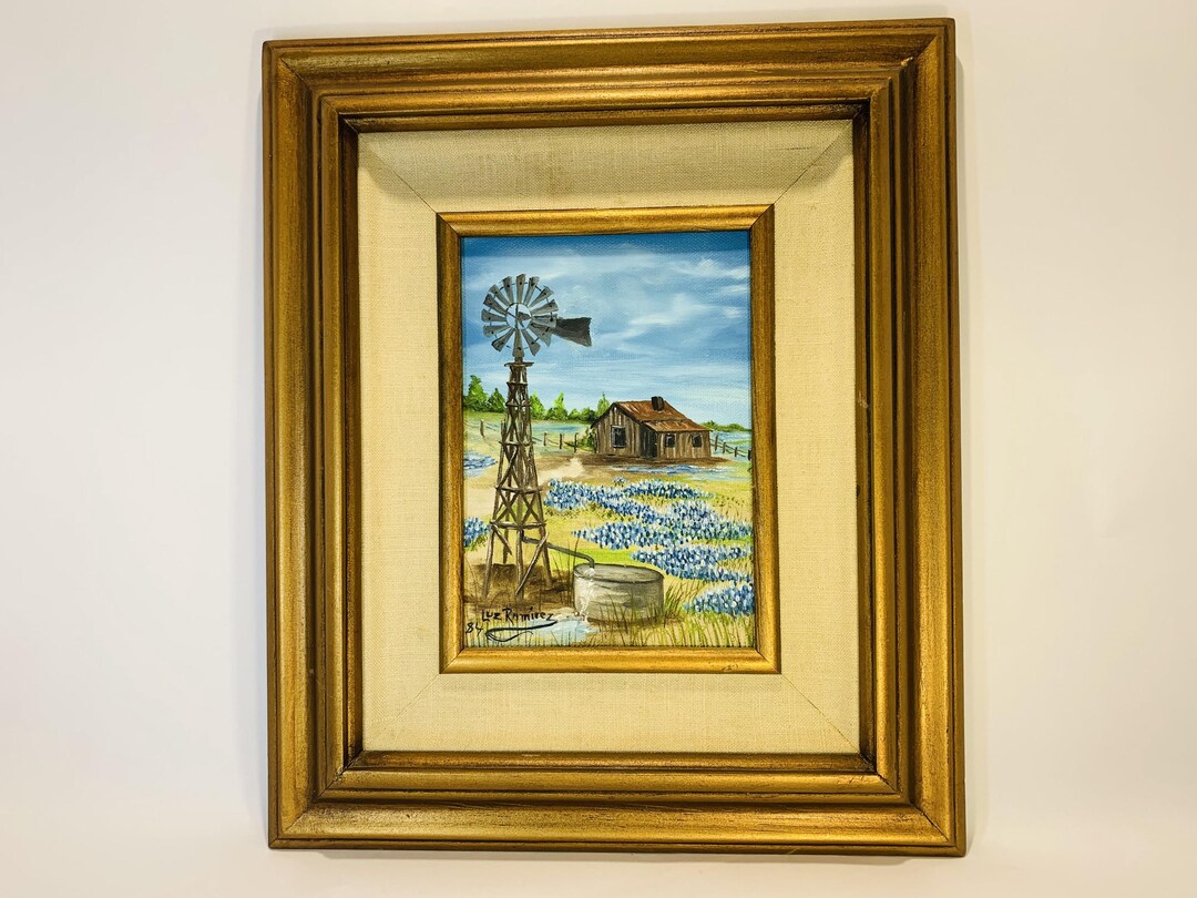 Framed Photo Rural Area Original Rural Scene Framed Painting, Signed by Luz Ramírez '84 - Etsy