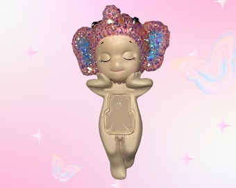 Bedazzled Sonny Angel Elephant Hipper – Handmade Rhinestone Doll Figure