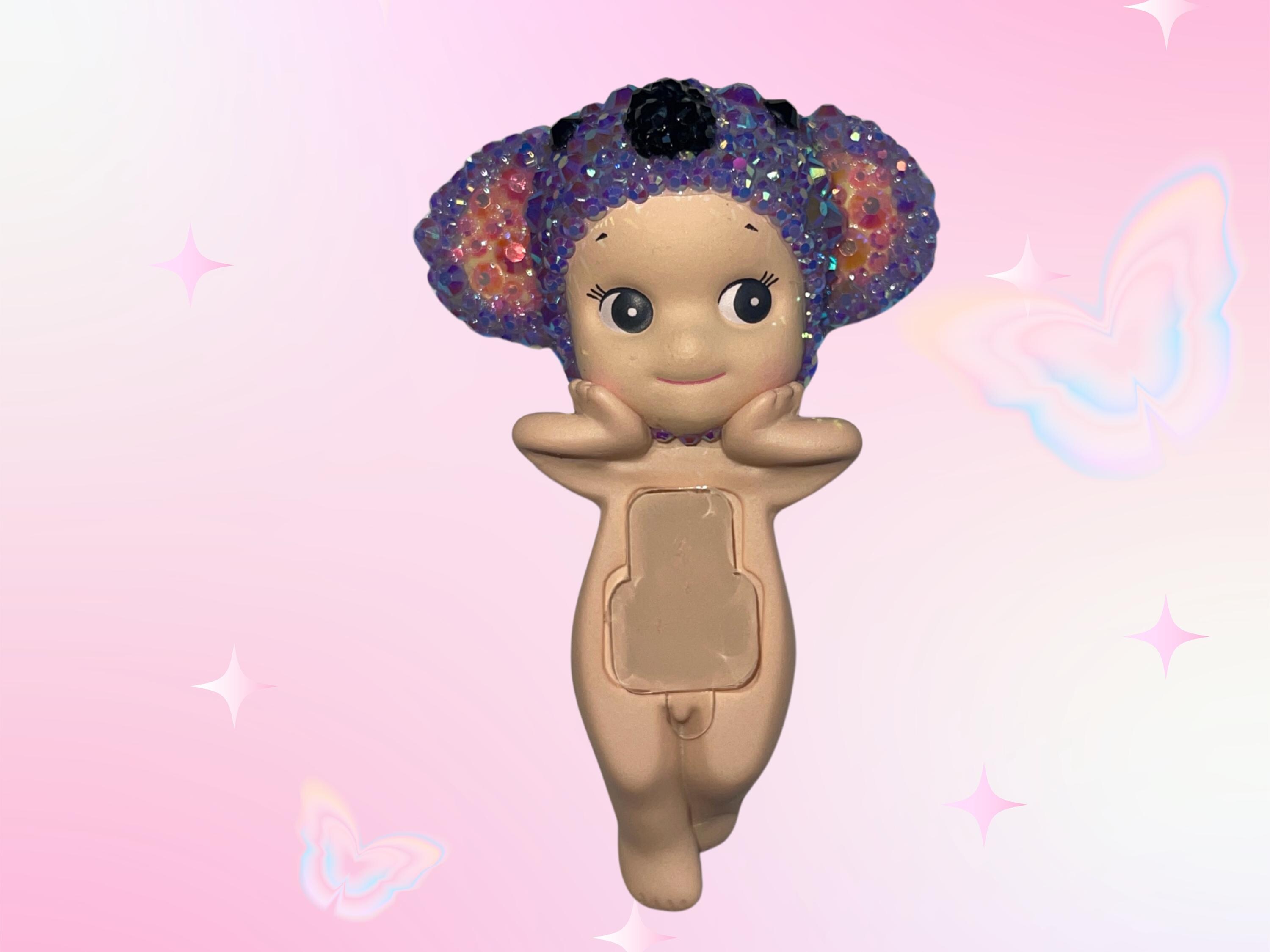 Bedazzled Sonny Angel Koala Figure – Rhinestone Doll, Handmade