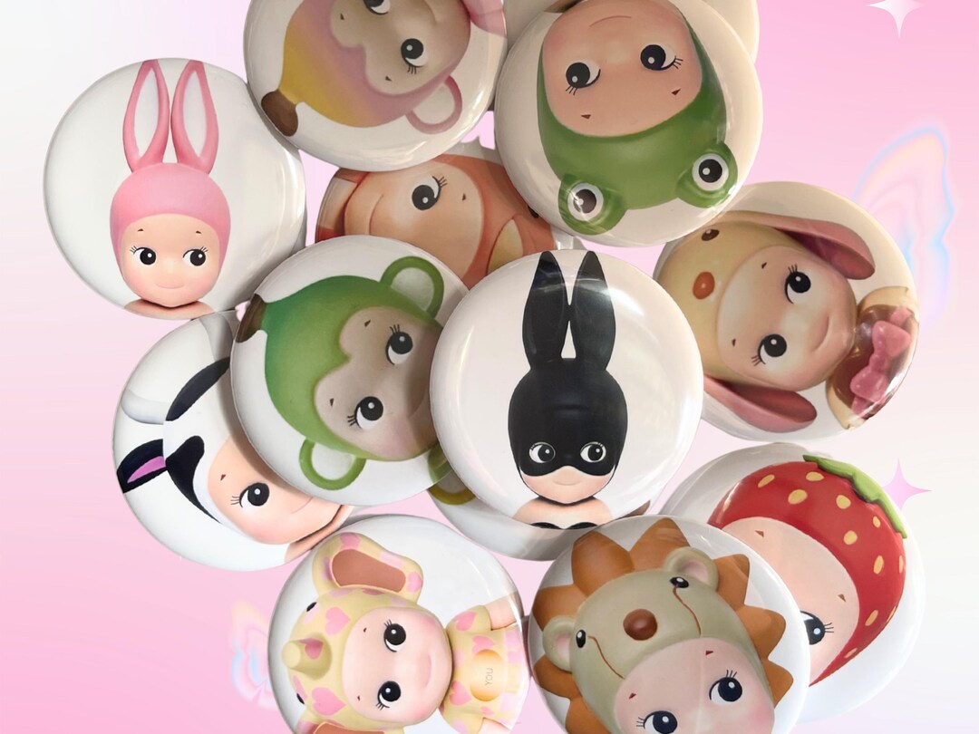 Sonny Angel Button Pin– Kawaii Figure Charm, Collector Gift, Accessory ...