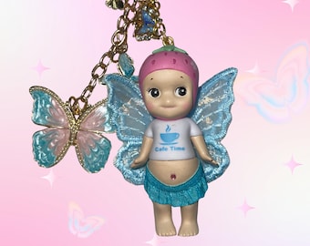 Custom Sonny Angel Keychain- Seoul Cafe time Kawaii Figure Charm, Collector Gift, Bag Accessory