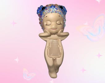Bedazzled Panda Sonny Angel Figure – Handmade Rhinestone Doll, Kawaii Collectible