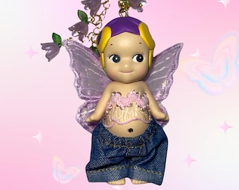 Llavero auténtico de Sonny Angel: dije de hada Pansy, accesorio kawaii para bolso