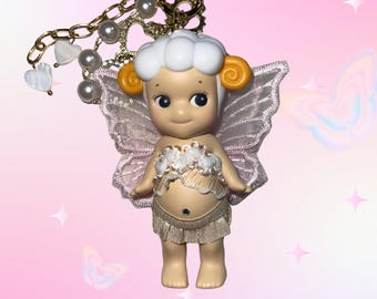 Authentic Sonny Angel Keychain- Animal Series- Sheep Kawaii Figure Charm, Collector Gift, Bag Accessory