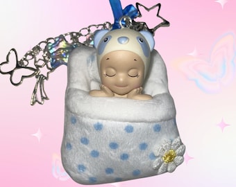 Custom Sonny Angel Dreaming Panda Keychain – Kawaii Mini Figure Charm, Collector Gift, Bag Accessory