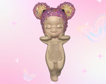Bedazzled Mouse Figure – Rhinestone Sonny Angel Handmade Collectible