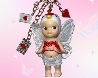 Authentic Custom Sonny Angel Keychain: Penguin Kawaii Figure Charm, Collector Gift, Bag Accessory