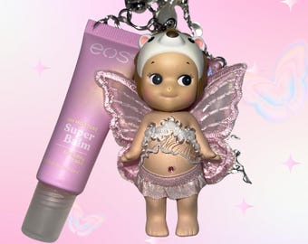 Authentic Sonny Angel Keychain - Hedgehog Lip Balm Kawaii Figure Charm, Collector Gift, Bag Accessory