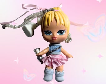Custom Bratz Doll Bag Charm – Kawaii Figure Accessory, Handmade Keychain