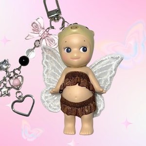 Authentic Custom Sonny Angel Keychain: Uribou Kawaii Figure Charm, Collector Gift, Bag Accessory image 1