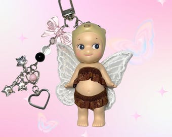 Authentic Custom Sonny Angel Keychain: Uribou Kawaii Figure Charm, Collector Gift, Bag Accessory