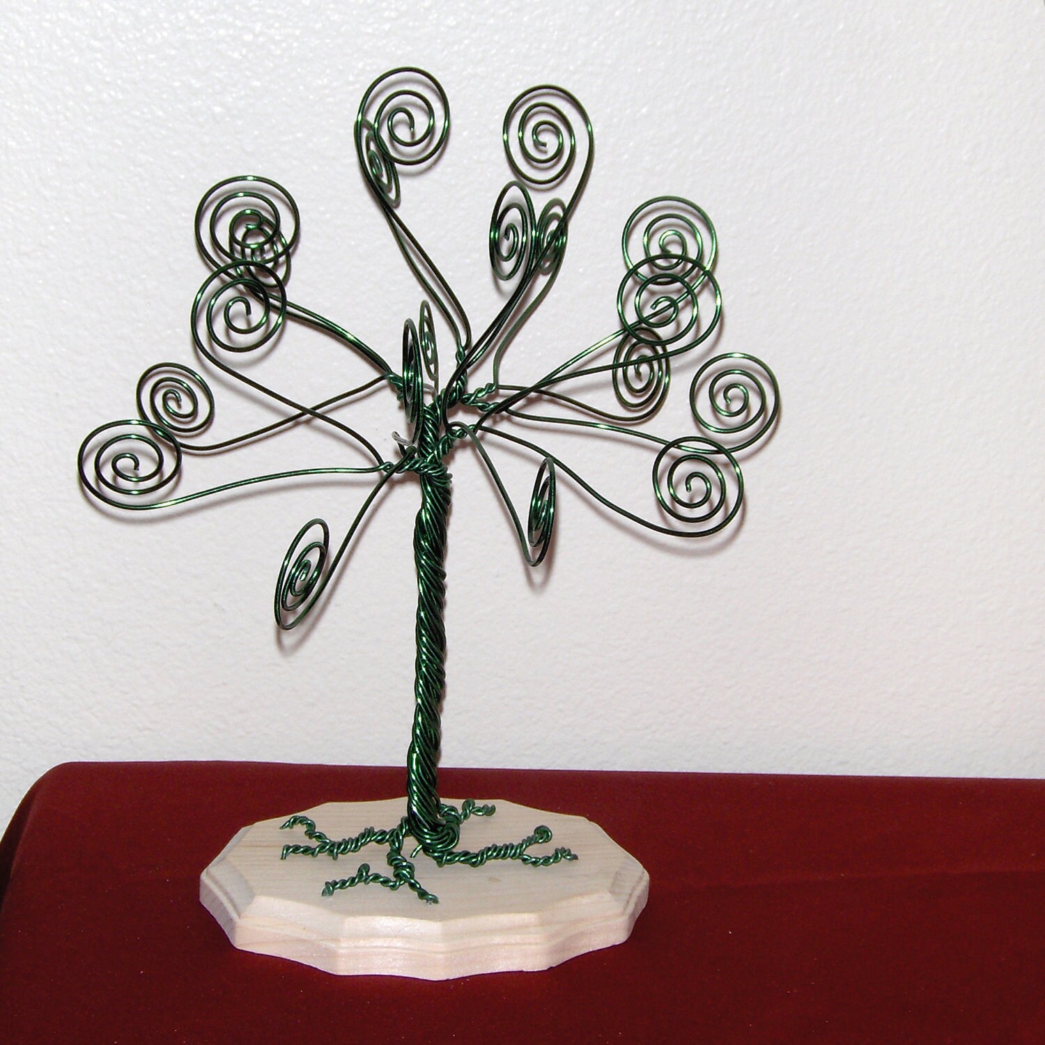 Kelly Green Wire Tree Card Holder Photo Display Money Etsy