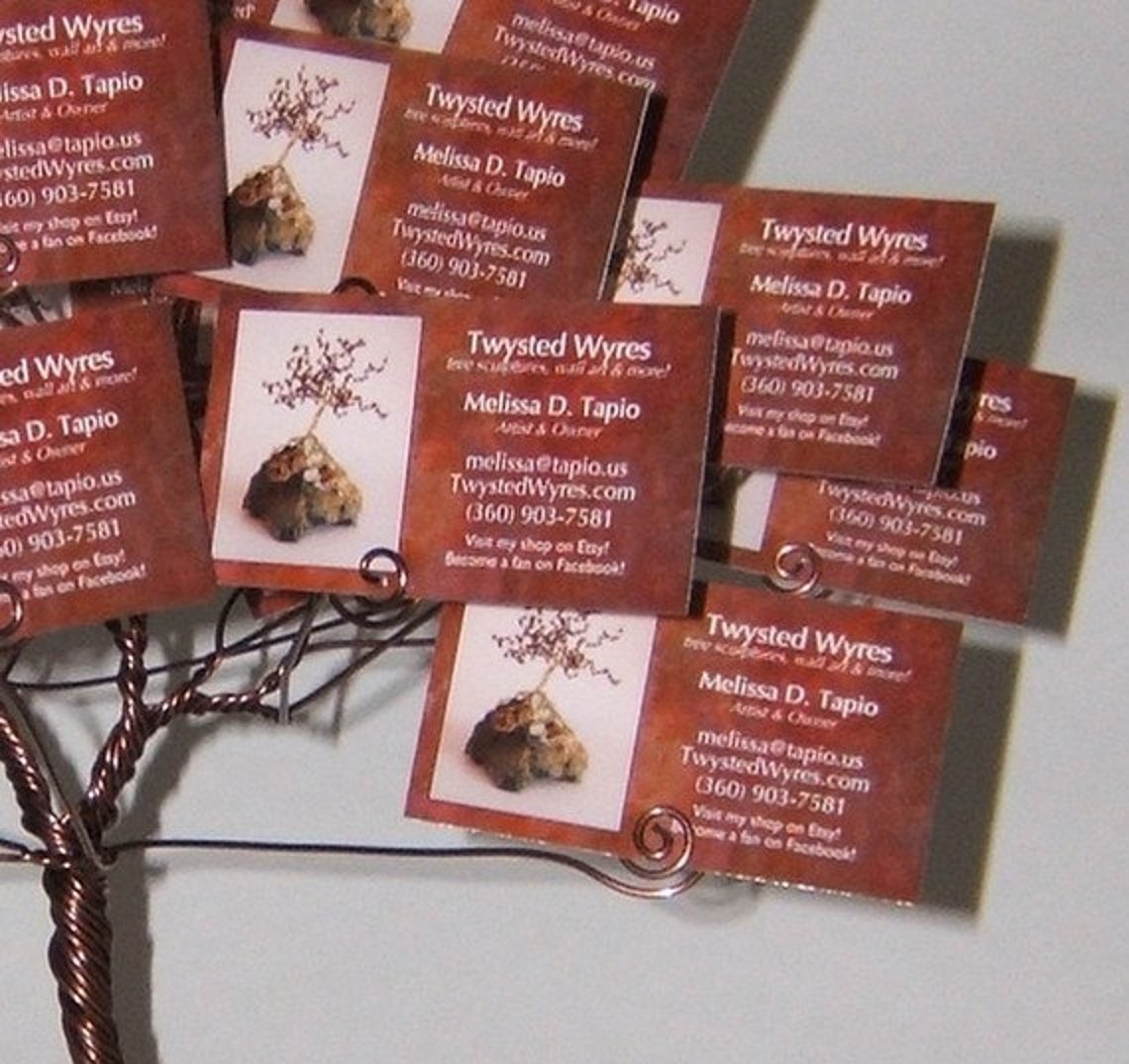 Kelly Green Wire Tree Card Holder Photo Display Money Etsy