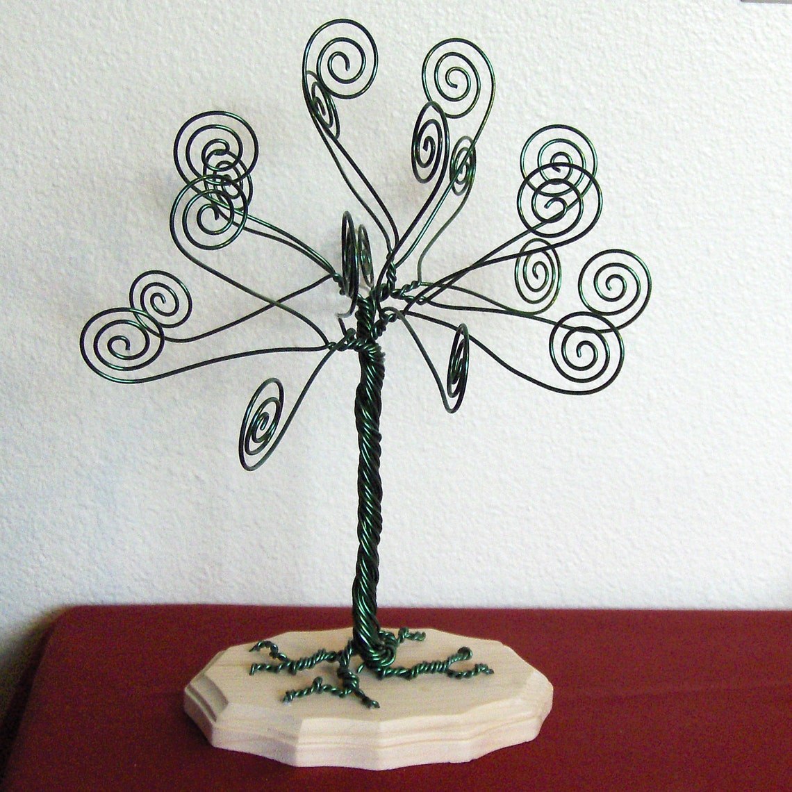 Kelly Green Wire Tree Card Holder Photo Display Money Etsy
