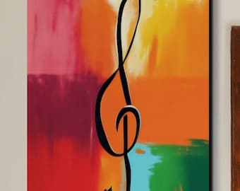 Notenschlüssel Note Leinwand Wandkunst: Musikliebhaber Dekor