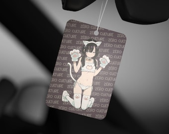 Katzen Mädchen Lufterfrischer | Anime Lufterfrischer | Duftspender | Auto Lufterfrischer | Illustration Lufterfrischer | Katzenmädchen Cosplay
