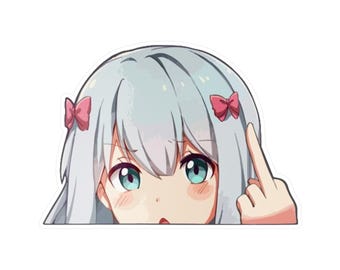 Cute Anime Girl Peeker | Waterproof Anime Peeker Stickers | Premium Vinyl Decals for Cars, Laptops, Water Bottles, Window | Kiss-Cut
