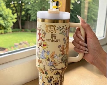 Vaso térmico de Winnie the Pooh de 1,2 litros / Taza de viaje aislante / Regalo ideal para San Valentín, Día de la Madre o Navidad / Acero inoxidable